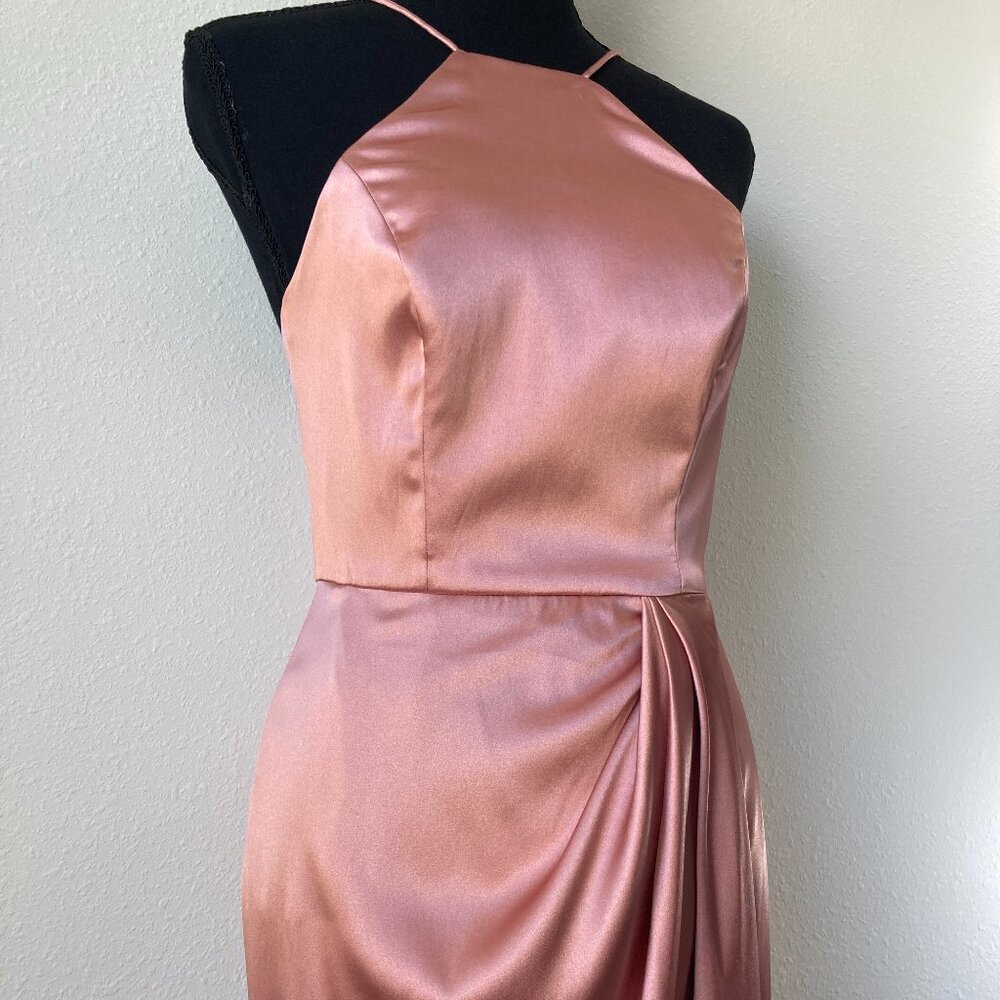 After Six Desert Rose Charmeuse Midi Dress – Size 2